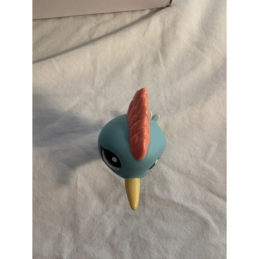 Hasbro Littlest Pet Shop #1787 Woodpecker Bird Blue Purple Eyes Singles LPS